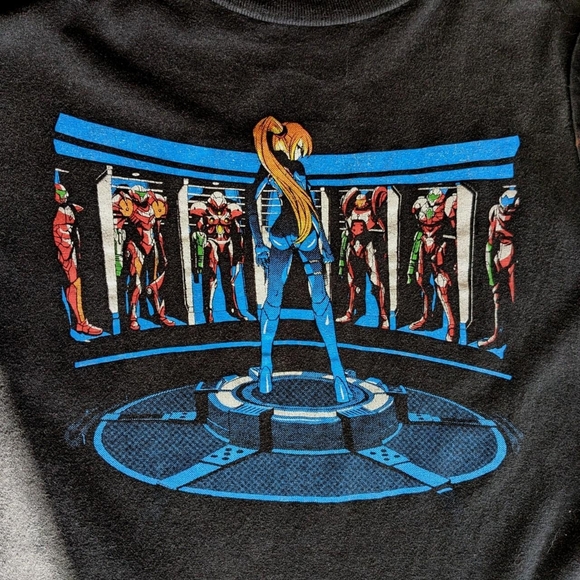 Old School Super Metroid Samus Aran Nintendo t-shirt - Picture 2 of 8